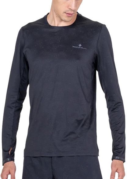 Ronhill Tech Reflect Lux Long Sleeve Mens Running Top - Black