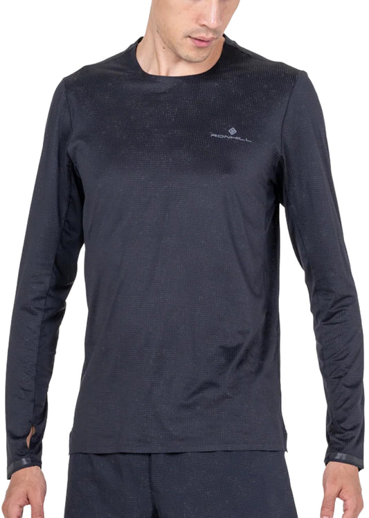 Ronhill Tech Reflect Lux Long Sleeve Mens Running Top - Black