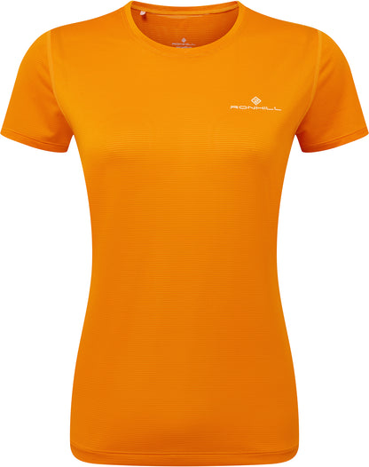 Ronhill Tech Short Sleeve Womens Running Top - Orange