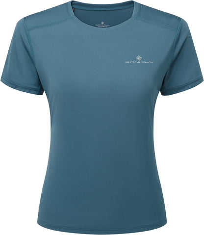 Ronhill Tech Short Sleeve Womens Running Top - Blue