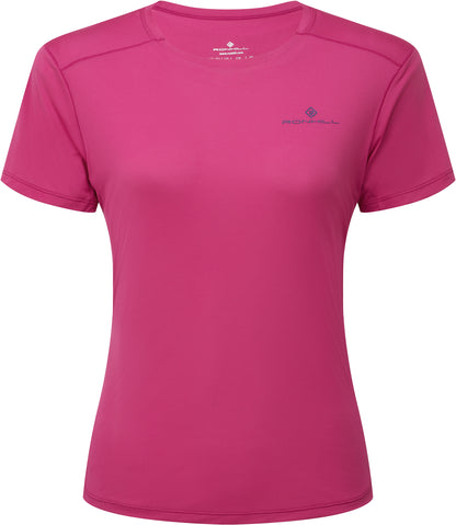 Ronhill Tech Short Sleeve Womens Running Top - Pink