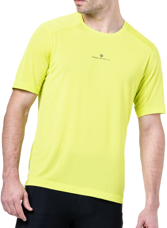 Ronhill Tech Short Sleeve Mens Running Top - Yellow