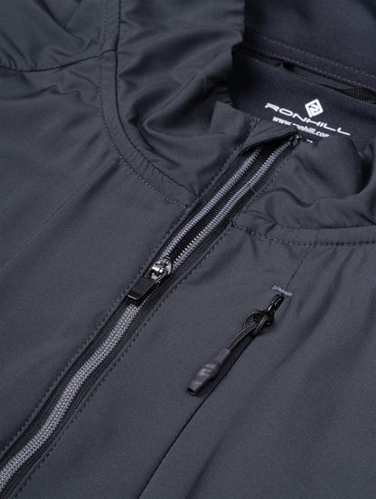 Ronhill Tech Wind-Block Half Zip Long Sleeve Mens Running Top - Black