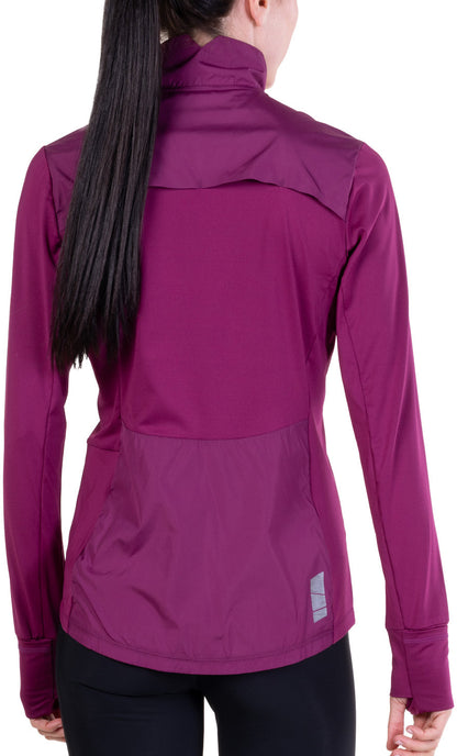 Ronhill Tech Wind-Block Half Zip Long Sleeve Womens Running Top - Purple
