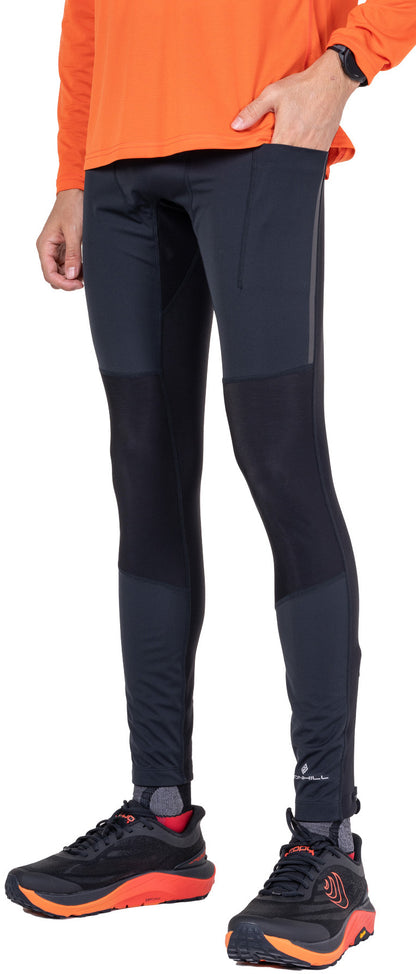 Ronhill Tech Wind-Block Mens Long Running Tights - Black