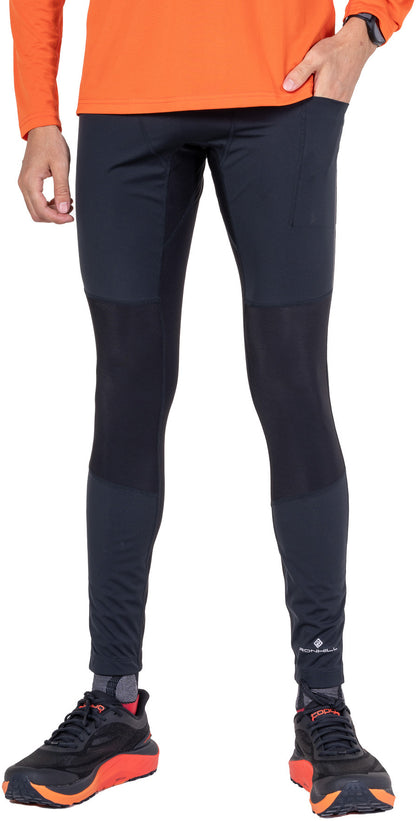 Ronhill Tech Wind-Block Mens Long Running Tights - Black