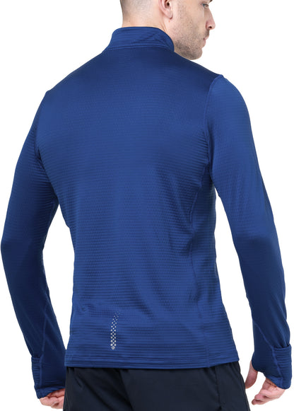Ronhill Tech Winter Half Zip Long Sleeve Mens Running Top - Blue