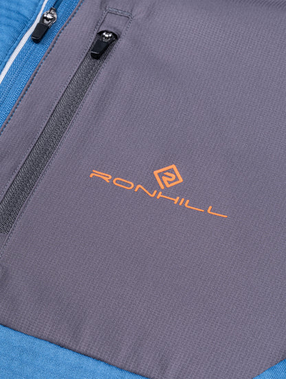 Ronhill Tech Winter Half Zip Long Sleeve Mens Running Top - Blue