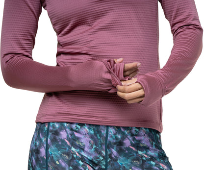 Ronhill Tech Winter Half Zip Long Sleeve Womens Running Top - Pink