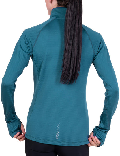 Ronhill Tech Winter Half Zip Long Sleeve Womens Running Top - Blue