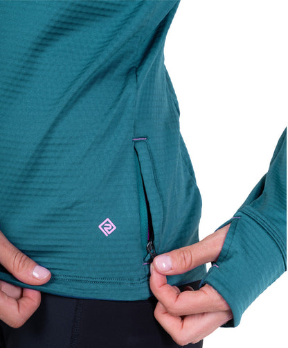 Ronhill Tech Winter Half Zip Long Sleeve Womens Running Top - Blue