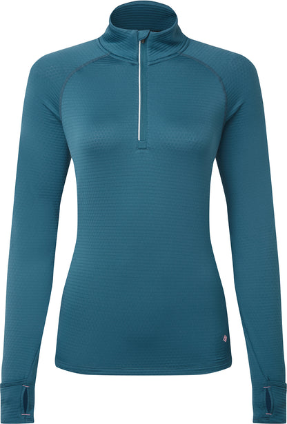 Ronhill Tech Winter Half Zip Long Sleeve Womens Running Top - Blue