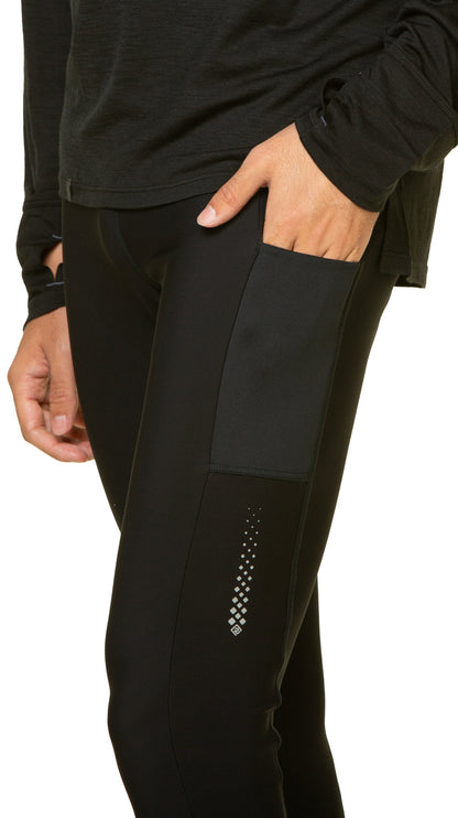 Ronhill Tech Winter Mens Long Running Tights - Black