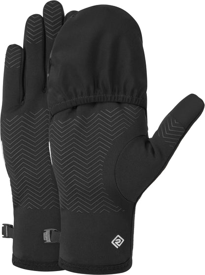 Ronhill Wind Block Convertible Running Gloves - Black