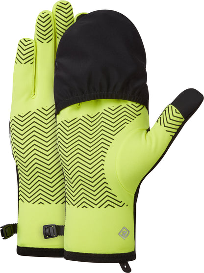 Ronhill Wind Block Convertible Running Gloves - Yellow
