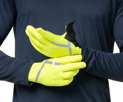 Ronhill Wind Block Running Gloves - Yellow