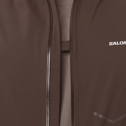 Salomon Bonatti Waterproof Mens Running Jacket - Brown