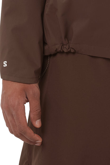 Salomon Bonatti Waterproof Mens Running Jacket - Brown