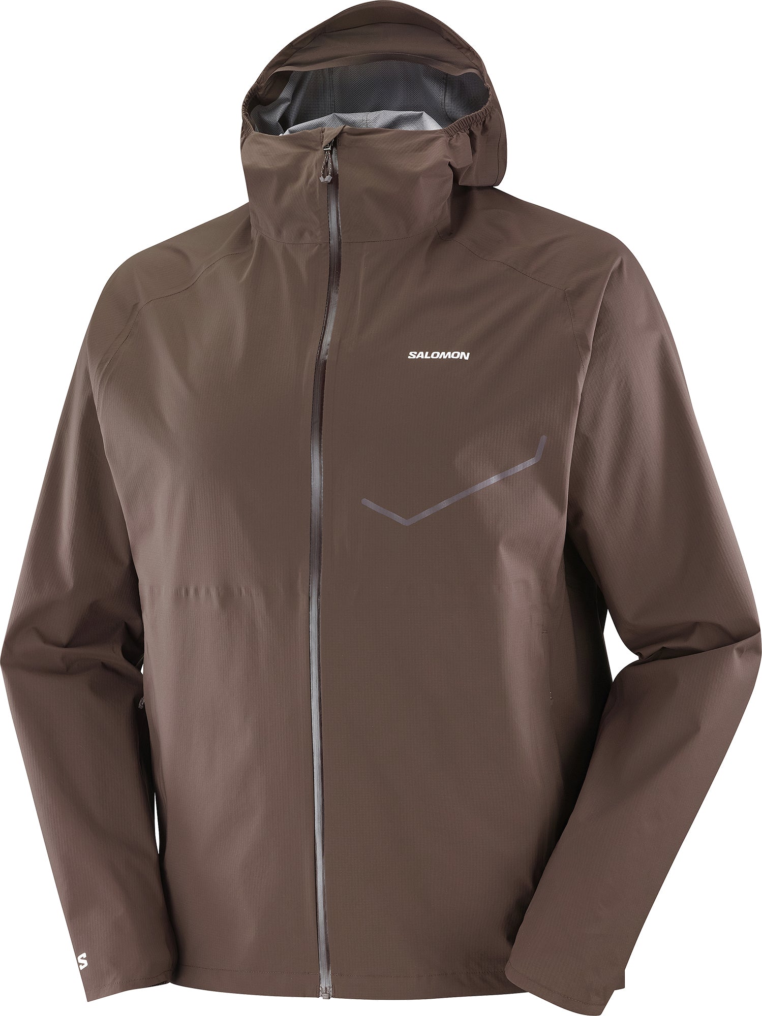 ジャケット・アウター Salomon Patterned Track Jacket Salomon Bonatti Waterproof Mens Running Jacket - Brown – Start Fitness