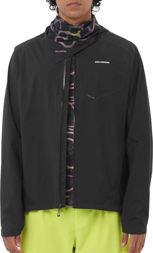 Salomon Bonatti Waterproof Mens Running Jacket - Black