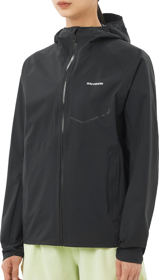 Salomon Bonatti Waterproof Womens Running Jacket - Black