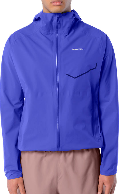Salomon Bonatti Waterproof Mens Running Jacket - Blue