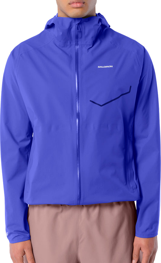 Salomon Bonatti Waterproof Mens Running Jacket - Blue