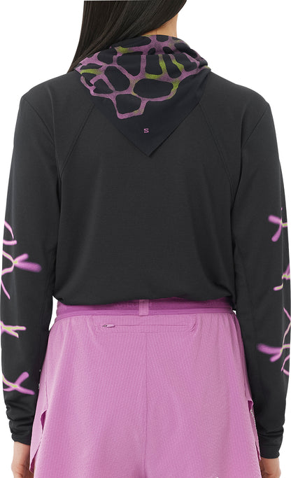 Salomon SHAKEout Core Graphic Long Sleeve Womens Running Top - Black