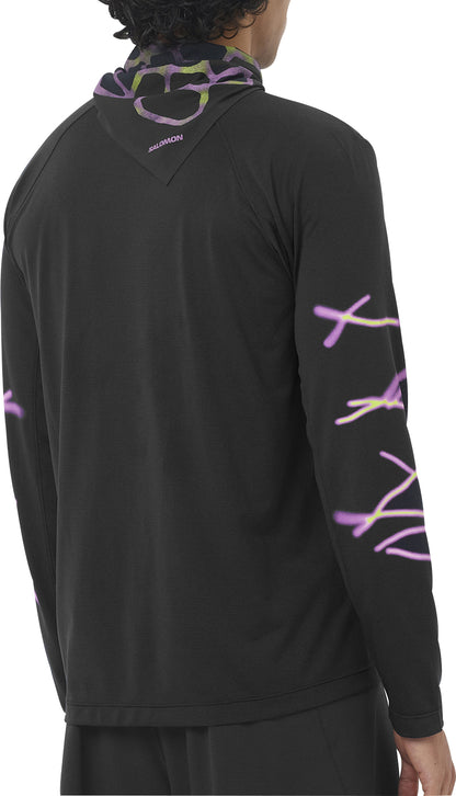Salomon SHAKEout Core Graphic Long Sleeve Mens Running Top - Black