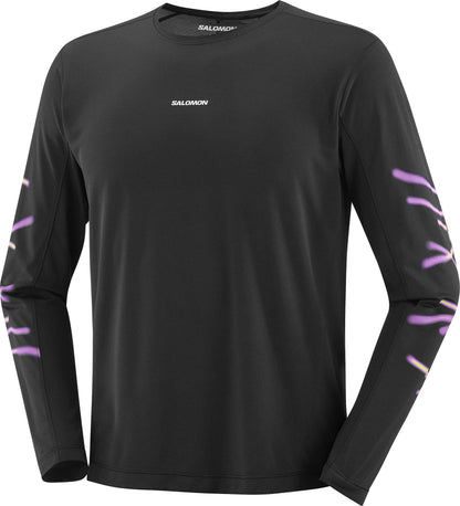 Salomon SHAKEout Core Graphic Long Sleeve Mens Running Top - Black