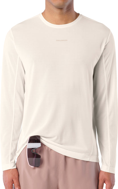 Salomon SHAKEout Core Graphic Long Sleeve Mens Running Top - White