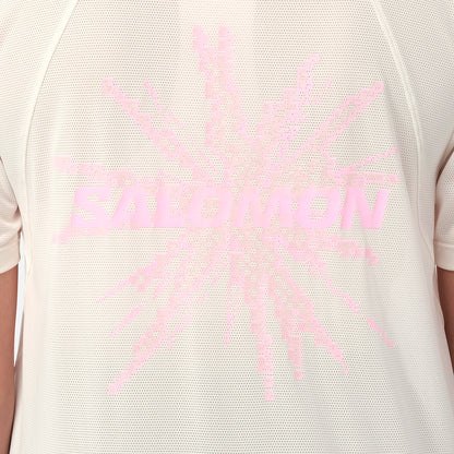 Salomon SHAKEout Core Graphic Short Sleeve Womens Running Top - White