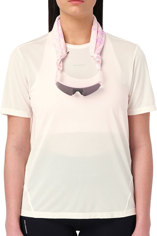 Salomon SHAKEout Core Graphic Short Sleeve Womens Running Top - White