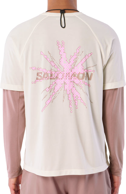 Salomon SHAKEout Core Graphic Short Sleeve Mens Running Top - White