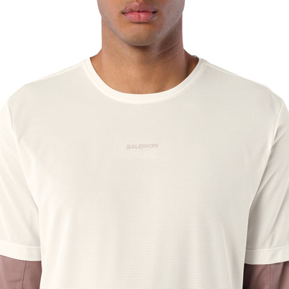 Salomon SHAKEout Core Graphic Short Sleeve Mens Running Top - White