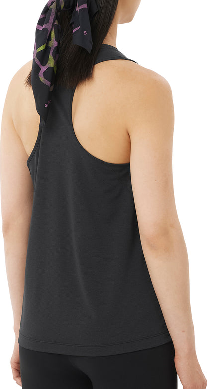 Salomon SHAKEout Core Graphic Womens Running Vest Tank Top - Black