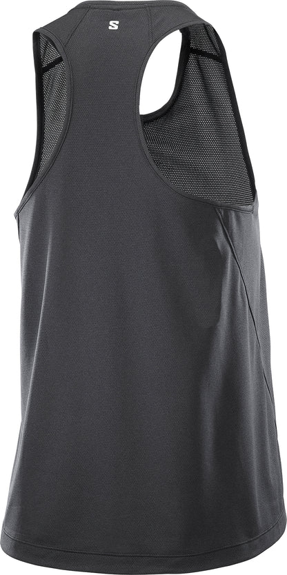 Salomon SHAKEout Core Graphic Womens Running Vest Tank Top - Black