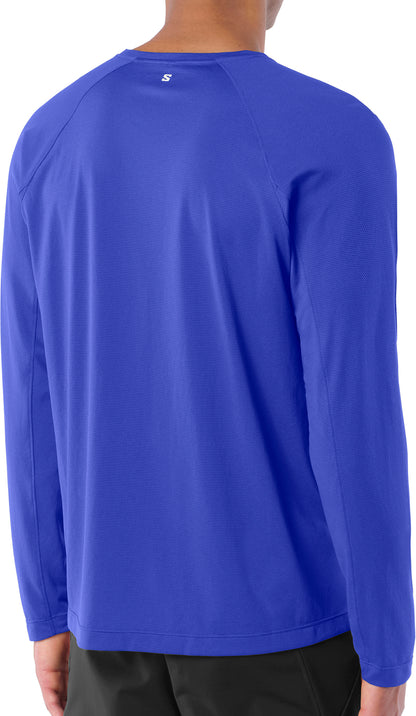 Salomon SHAKEout Core Long Sleeve Mens Running Top - Blue