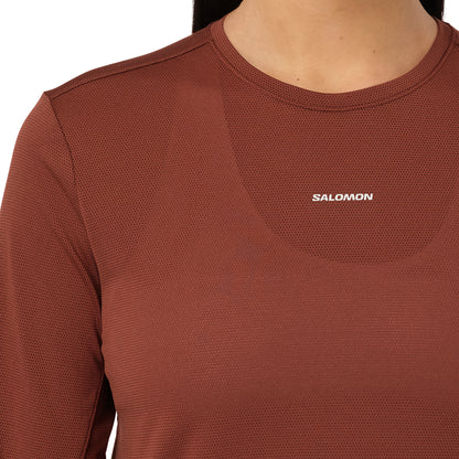 Salomon SHAKEout Core Long Sleeve Womens Running Top - Brown
