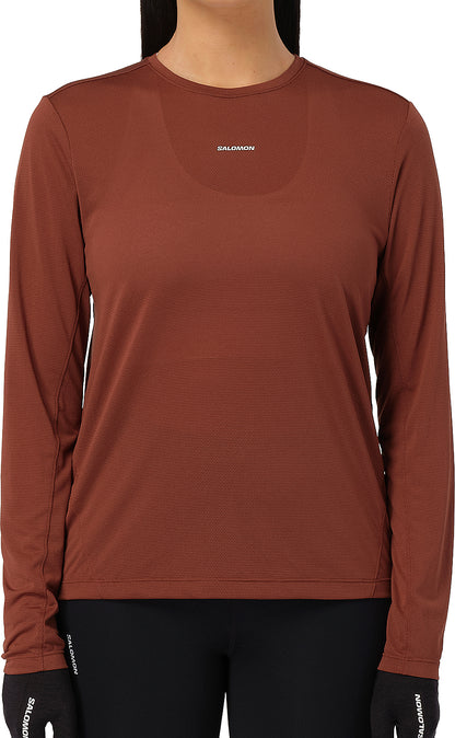 Salomon SHAKEout Core Long Sleeve Womens Running Top - Brown