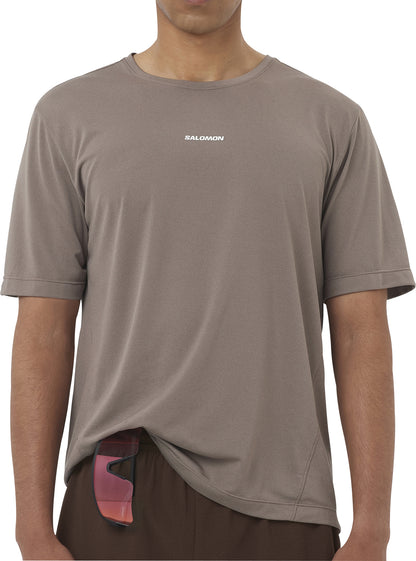 Salomon SHAKEout Core Short Sleeve Mens Running Top - Brown