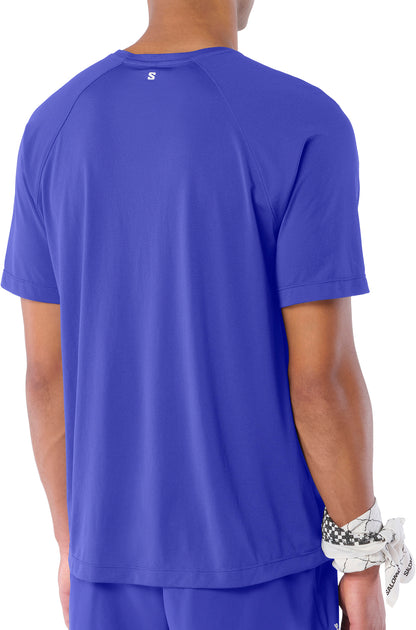 Salomon SHAKEout Core Short Sleeve Mens Running Top - Blue