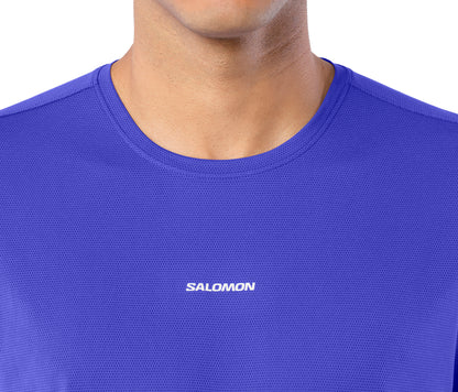 Salomon SHAKEout Core Short Sleeve Mens Running Top - Blue