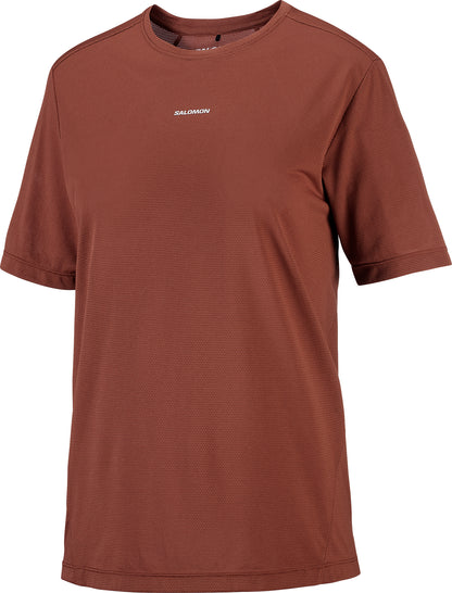 Salomon SHAKEout Core Short Sleeve Womens Running Top -Brown