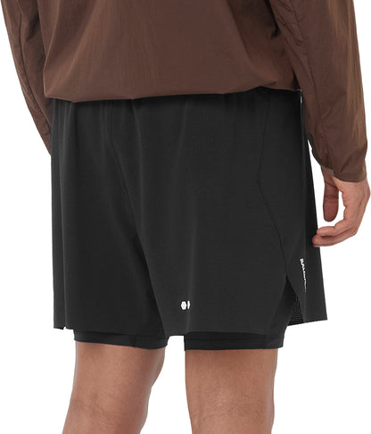 Salomon 5 Inch Sense Aero Trail 2 in 1 Mens Running Shorts - Black