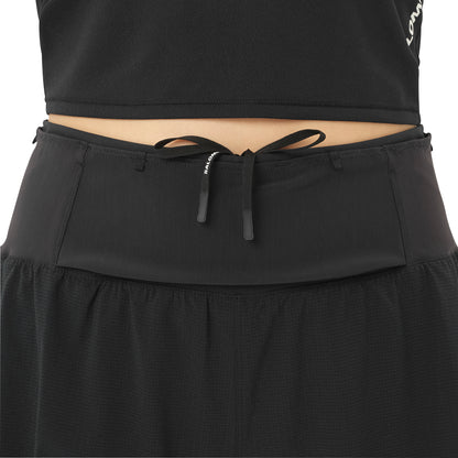 Salomon 5 Inch Sense Aero Trail 2 in 1 Womens Running Shorts - Black