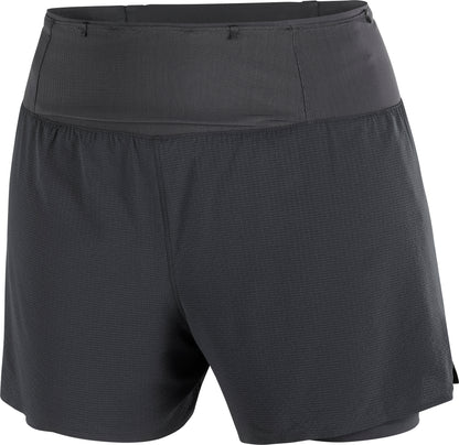 Salomon 5 Inch Sense Aero Trail 2 in 1 Womens Running Shorts - Black