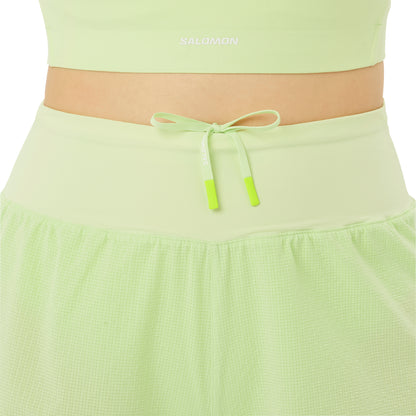 Salomon Sense Aero Stow 4 Inch Womens Running Shorts - Green