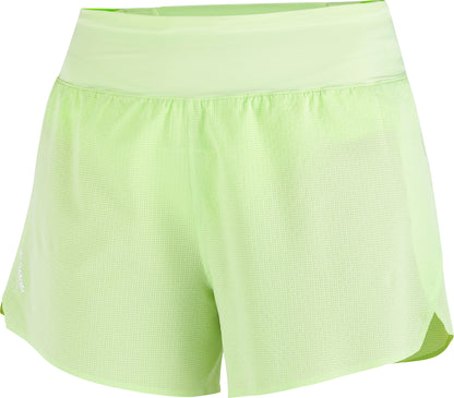 Salomon Sense Aero Stow 4 Inch Womens Running Shorts - Green