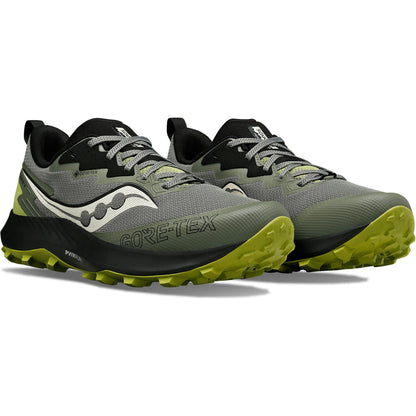 Saucony Peregrine 14 GORE-TEX Mens Trail Running Shoes - Green